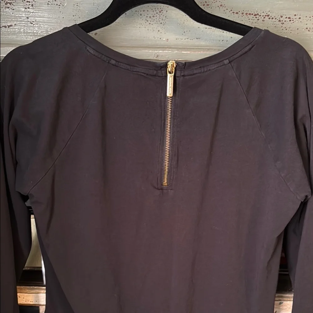Michaels Kors Black Fitted 3/4 Sleeve Tunic Top - Picture 4 of 6